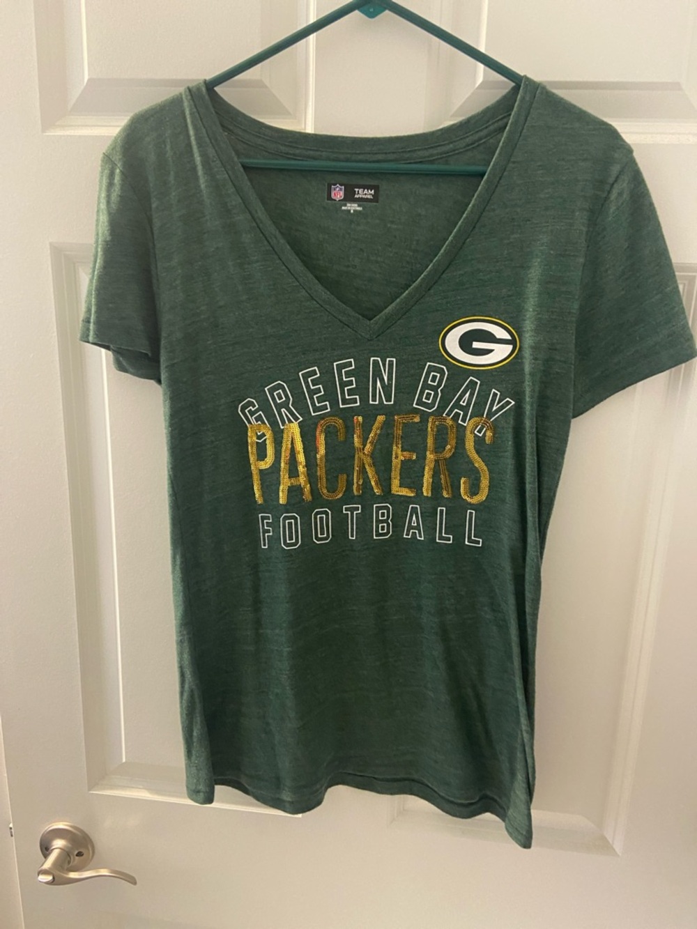 NFL Team Apparel Heather Green Crew Neck Tee - Green